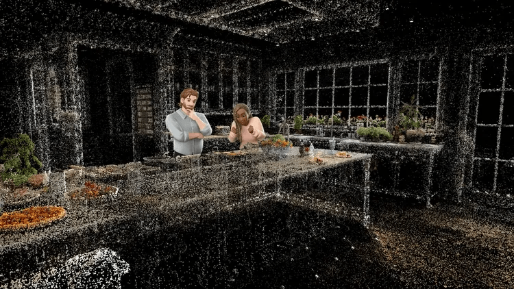 Screen capture of Meta's Hyperscape 3D environment scan